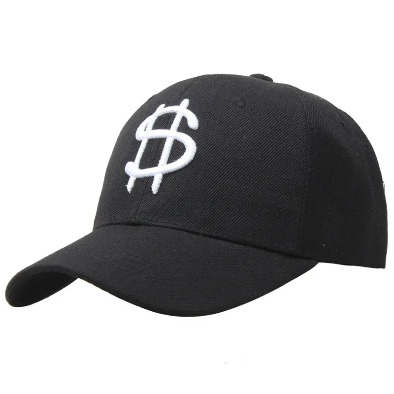 Dollar Embroidery Simple Style Summer Baseball Cap for Men Women Breathable Street Walk Snapback Hats Unisex Driver Rich Q032