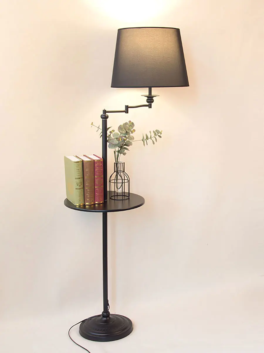 Nordic Storage Tray Floor Lamp Simple Decoration Home Living Room Study Bedroom Wooden Floor Lamp Vertical Floor Lamp Coffee