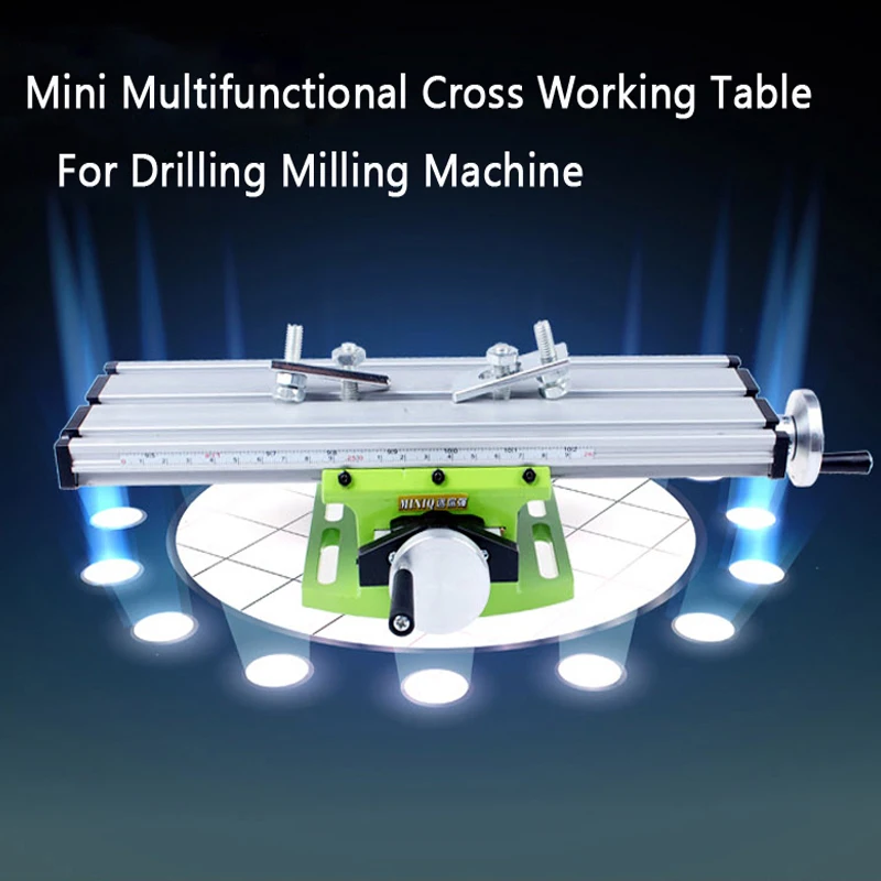 Mini Multifunctional Cross Working Table/ slide table support For Drilling Milling Machine Bench drill stent Tools 1PC