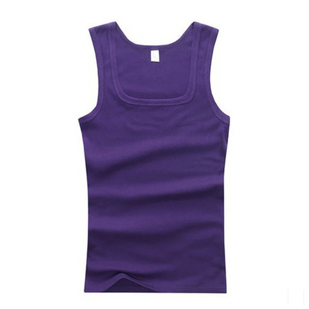 YJSFG HOUSE HOT Sale Men's Casual Tank Tops Summer Bodybuilding Sleeveless Vest Square Collar Fashion Male Tees image 6