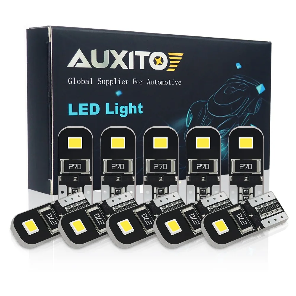 10 pièces W5W T10 LED Canbus ampoules pour Audi BMW VW Mercedes voiture intérieur dôme lumière coffre lampe Auto lumières sans erreur 12V