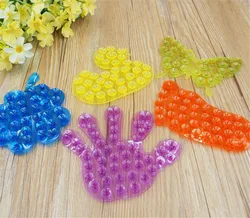 10pcs/lot Double Magic Plastic Sucker Strong Double Sided Suction Palm PVC Suction Cup Bathroom Soap Dishes kid palm of hand