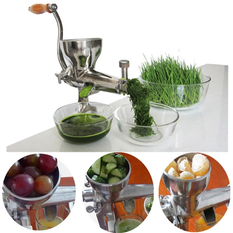 Hand wheat grass juicer stainless steel manual auger slow juicing apply to fruit vegetable wheatgrass lemon juice extractor