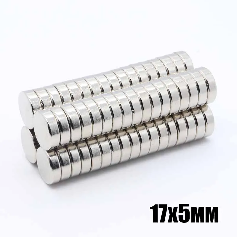 

50pcs 17x5 mm Bulk Small Round NdFeB Neodymium Disc Magnets Dia17mm x 5mm N35 Super Powerful Strong Rare Earth Magnet 17*5 mm