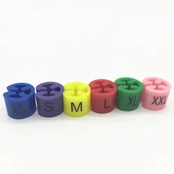 100 pcs per printed Plastic Clothes Hanger Size Marker Assortment Kit Clothing Coded Size Clips Hanger Size Tag
