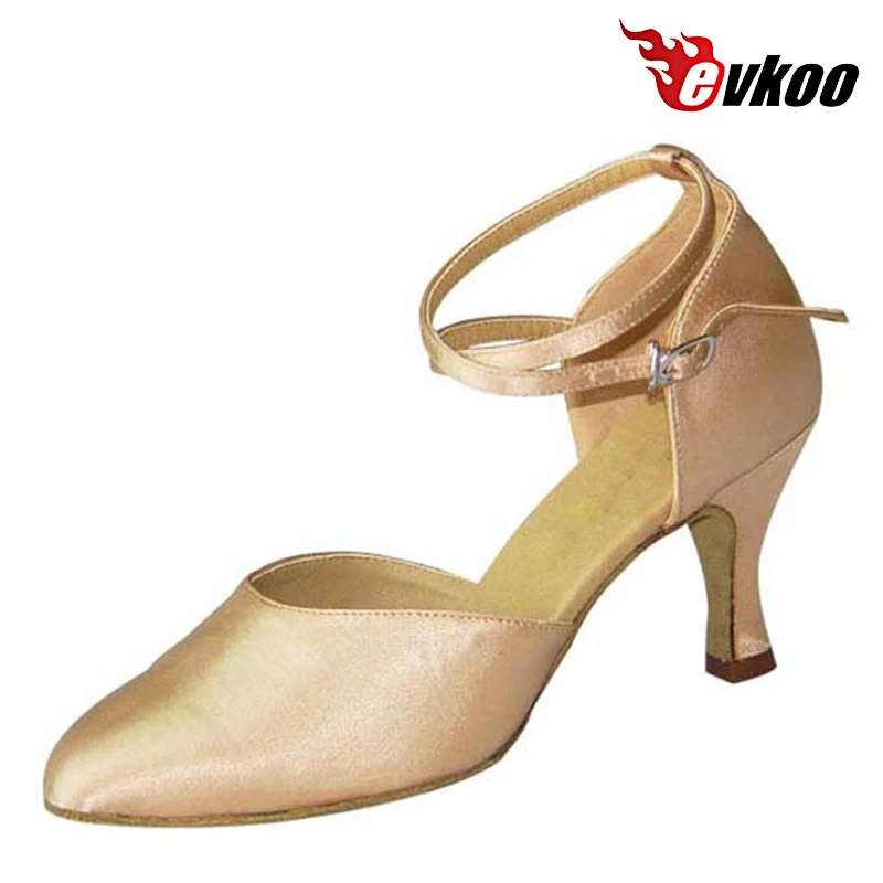 

Evkoodance Customsize Cheap Ballroom Dance Shoes 6cm Heel Satin Or Glitter Material Dance Shoes For Woman Top Quantity Evkoo-320