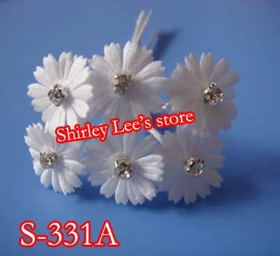 

288 Bunches=1728pcs X Pretty White Diamante Gerbera Flower Bunch/Daisy,Wedding Decorations Scrapbooking Flower FREE SHIPPING