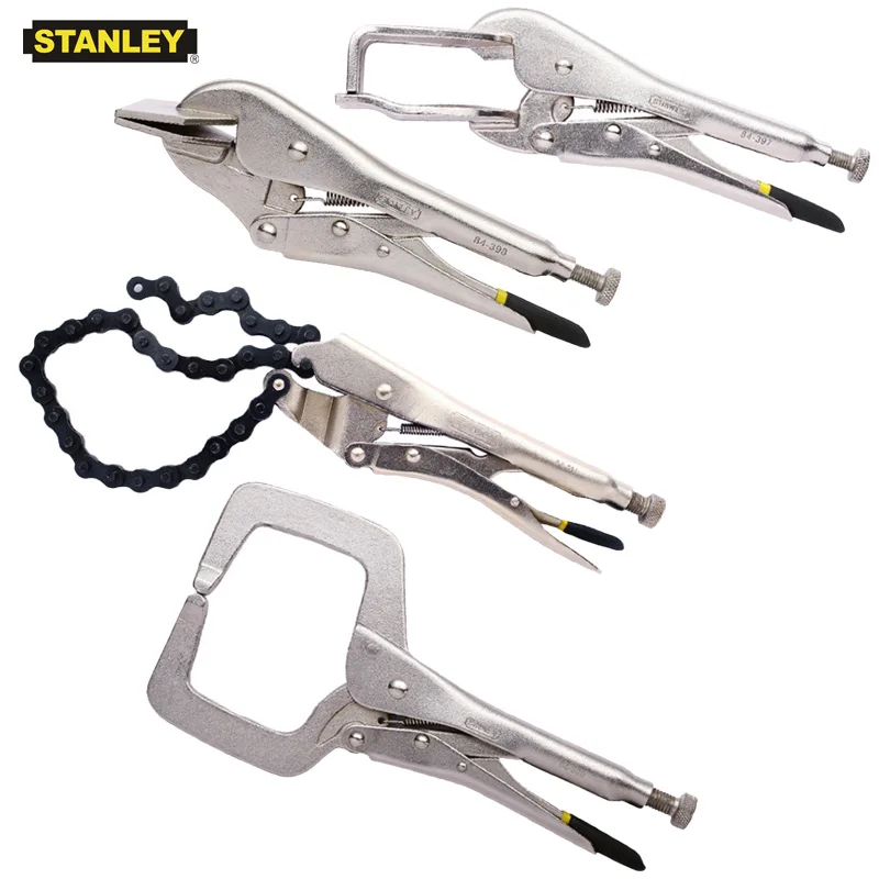 

Stanley 1pcs 9" welding locking pliers 8"sheet metal locking plier 11" C clamps plier 19"pipe cutter locking chain clamp pliers