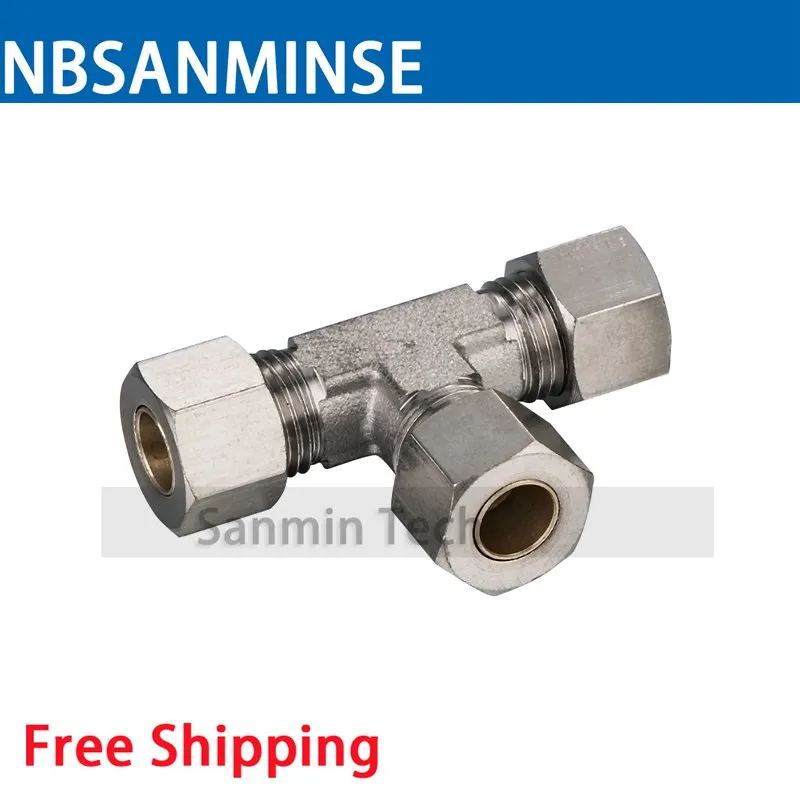 NBSANMINSE 10Pcs/lot KE 4 6 8 10 12 mm  Pneumatic Compression Fitting Brass Pneumatic Tube Fitting Lockable type for water air