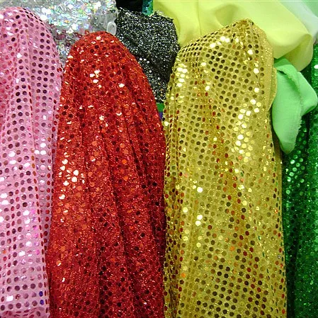 6MM bronzing sequins fabric dance clothing material flash wedding special background performance clothing fabric wholesale