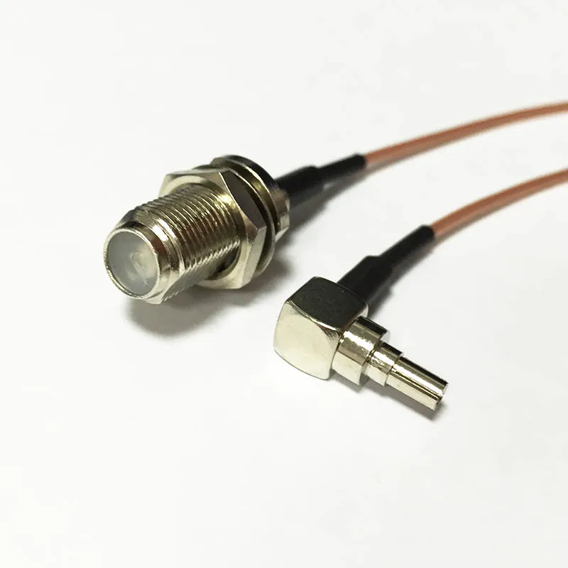Nieuwe F Female Jack Switch Crc9 Hoek Pigtail Kabel Rg178 Groothandel 15Cm 6 "Voor 3G Modem