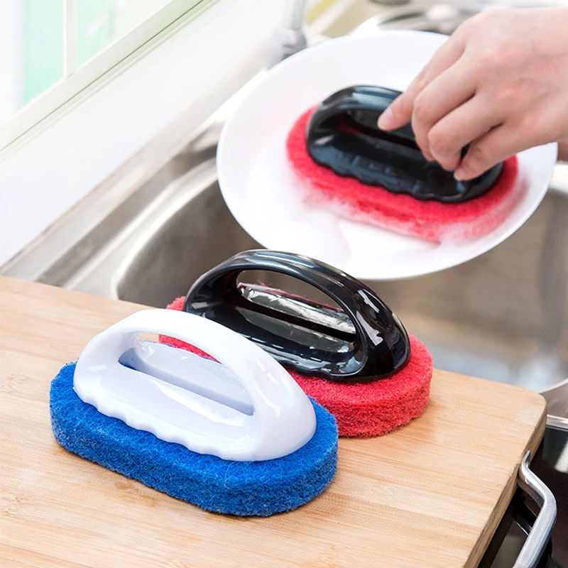 Sponge Bathroom Brush Bath Cleaning Brush dusty Tiles Strong Decontamination Kitchen Cleaning Cups Pot Cleaning tools