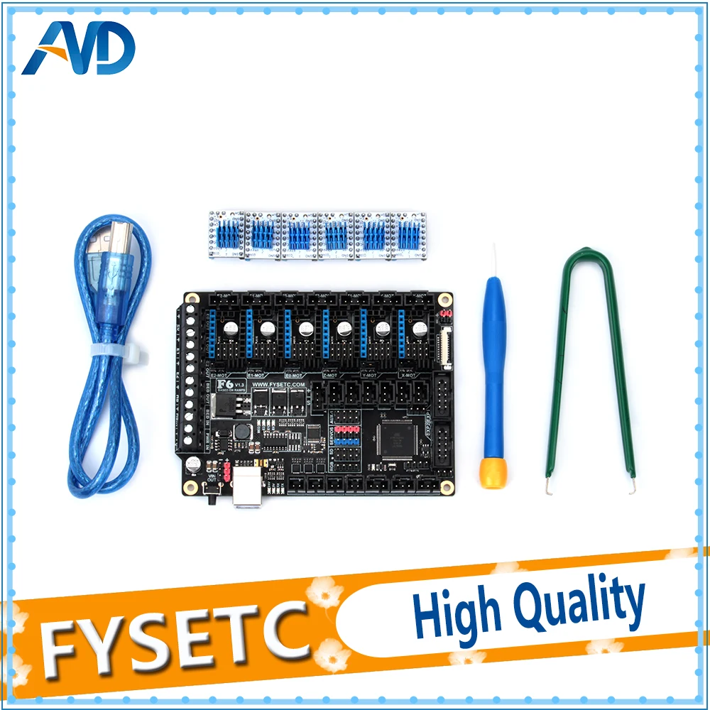 FYSETC F6 V1.3 Board ALL-in-one Electronics Solution Mainboard + 6pcs TMC2130 V1.2 For SPI Function Flying Wire VS SKR V1.3