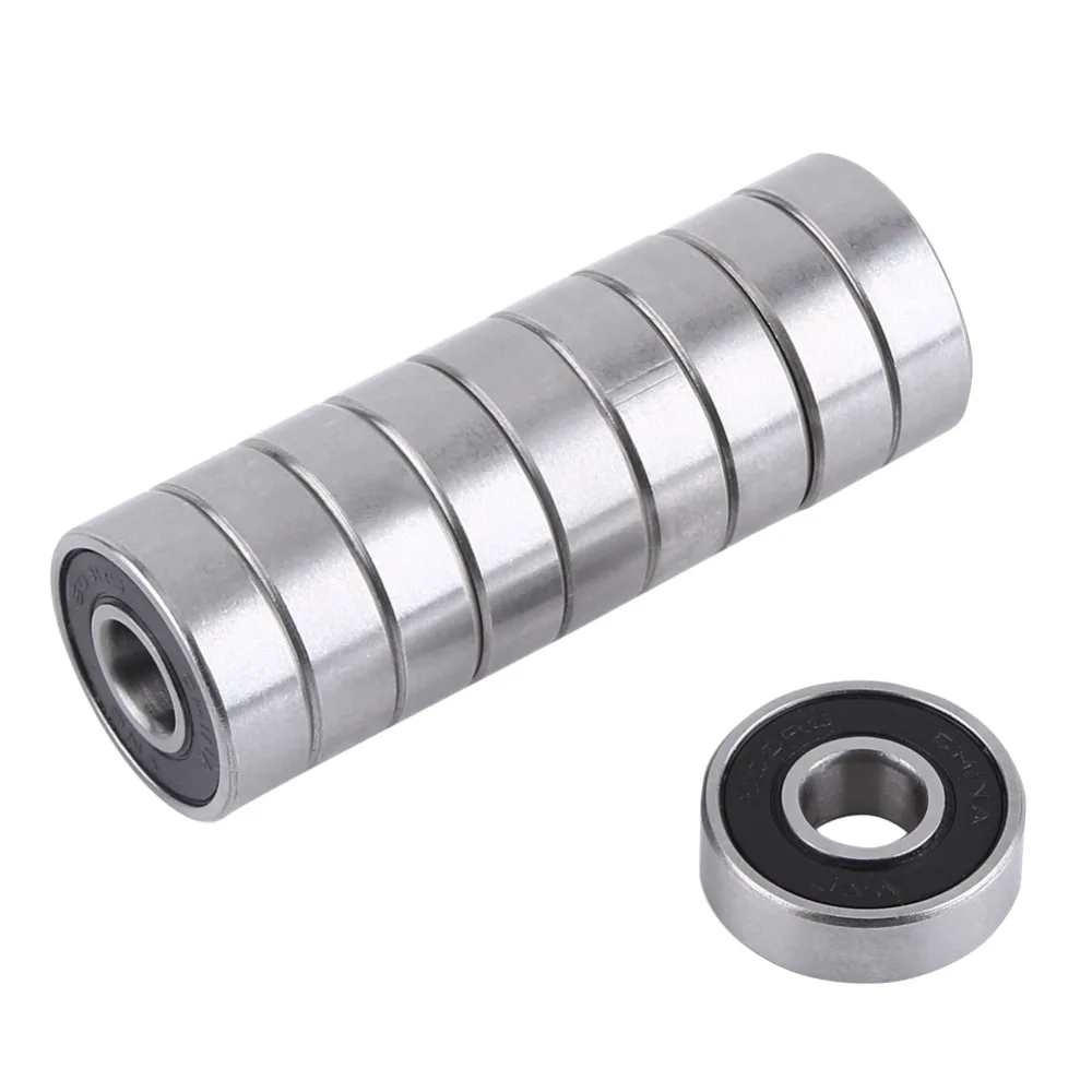 10Pcs/Lot 608-2RS Bearing Miniature Deep Groove Steel Sealed Ball Bearings 8x22x7mm