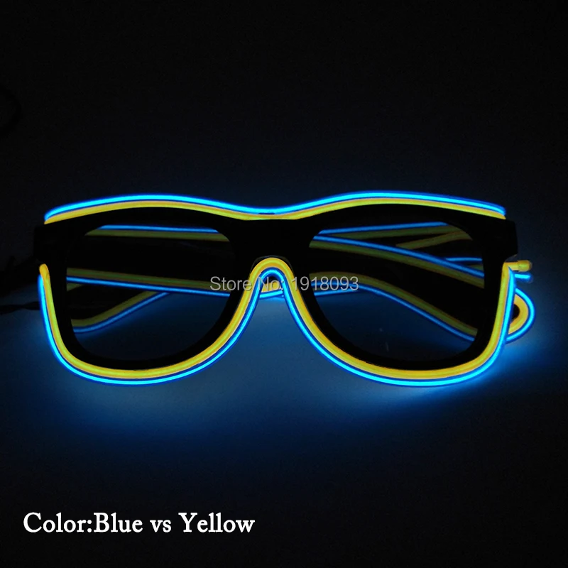 New style Cheap-toys Neon glow light EL Wire Blinking Sunglasses Birthday Party String Lights Wedding Decor