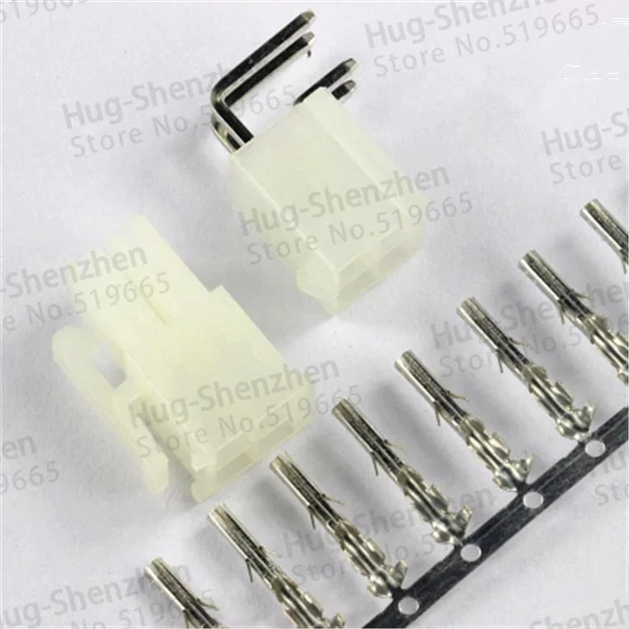 100 pcs Automobile connector spacing of 4.2 MM 4 p connector plug + 5557 5569 curved needle base + terminals