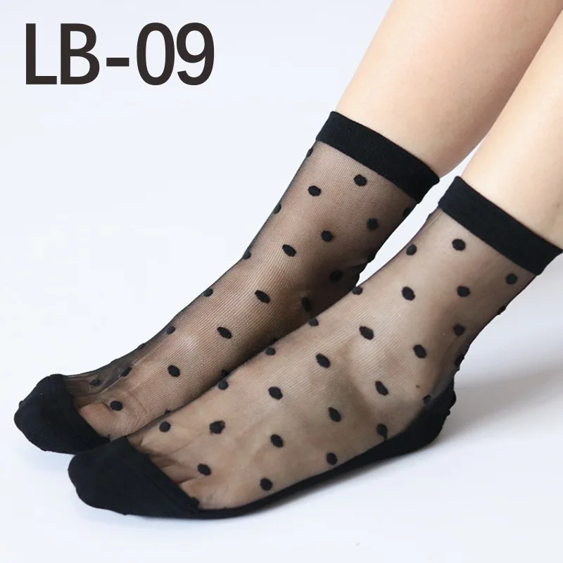 Sexy fishnet Women Lace Ruffle Soft Comfy Sheer Silk Elastic Mesh Knit Frill Trim Transparent Ankle funny socks 1pair=2pcs 3211