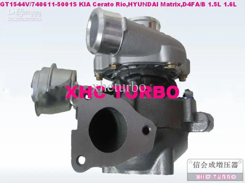 NEW GT1544V/740611 28201-2A100/2A120/2A400 Turbo Turbocharger for KIA Cerato Rio Matrix Getz,D4FA D4FB 1.5L 1.6L