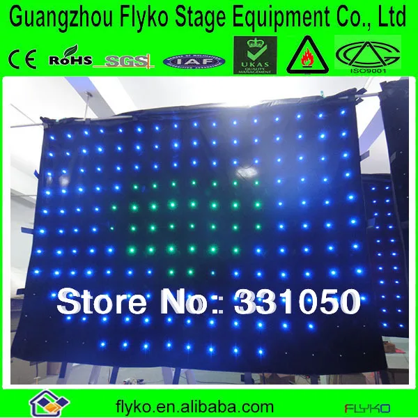 

P18 2M*3M Led Vision Curtain RGB 3IN1 Led Graphic Curtain Fireproof For Mobile DJ's Clubs Vibrant Stage Led Video Wall System