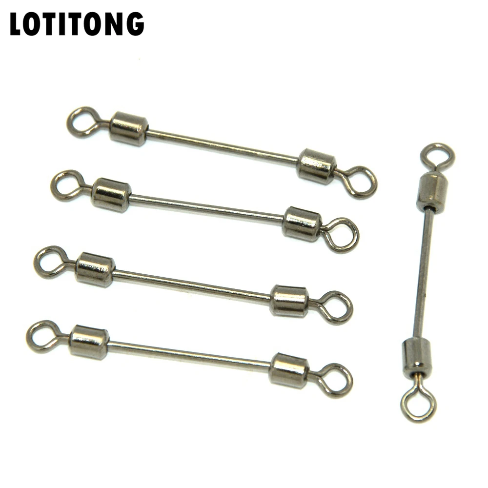 

LOTITONG 10pcs Lead sheet Swivels Ball Bearing Swivel Solid Rings Fishing Connector Ocean Boat Fishing Hook Lake Fishing Tackle