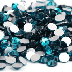 Blue Zircon 3D Nail Art Decorations ss3 ss4 ss5 ss6 ss8 ss10 ss12 ss16 ss20 ss30 ss34 Crystal Non HotFix Rhinestones