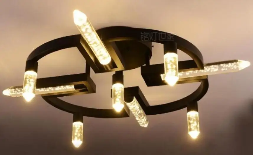 Modern creative Nordic LED iron diamond shaped ceiling lamp living room study room home improvement ceiling lamp