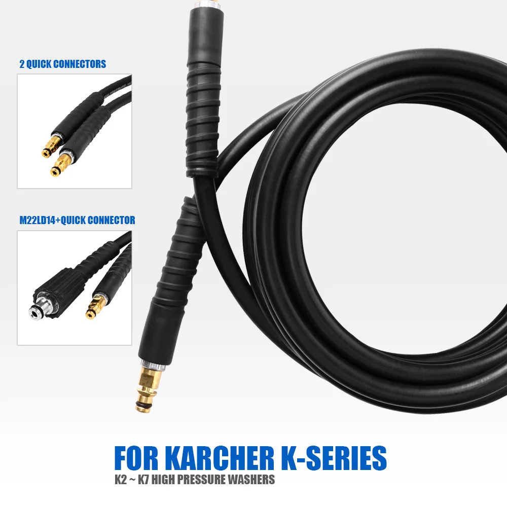 10 Meters High Pressure Washer Hose Tube Car Washer Water Cleaning Extension Hose for Karcher K2 K3 K4 K5 K6 K7 Cleaner