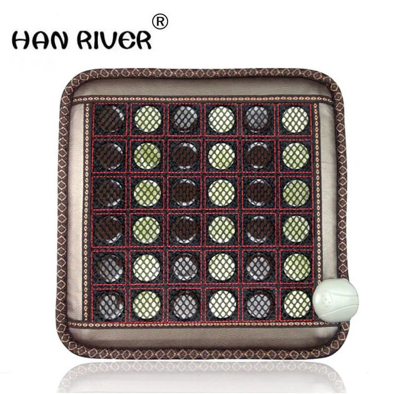 Economic and practical electric heating cushion warm jade germanium stone office chair cushion MATS heat 45*45cm