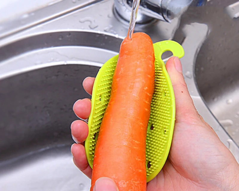 

200pcs Fruit Vegetable Brush Washer Washing Pad Cleaning Brush Heat Resistant Hot Dish Holder