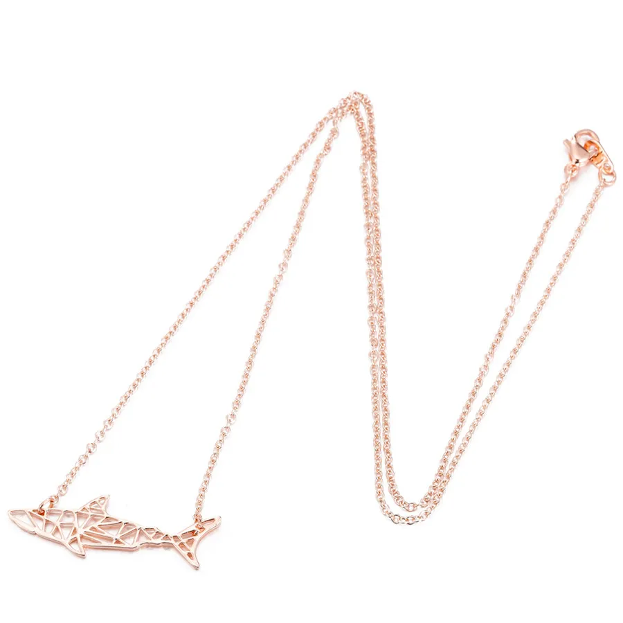 النساء القلائد الفولاذ المقاوم للصدأ الحيوان الثعلب القرش قلادة قلادة 2025 موضة سلسلة طويلة المختنقون القلائد قلادة عيد الميلاد #4