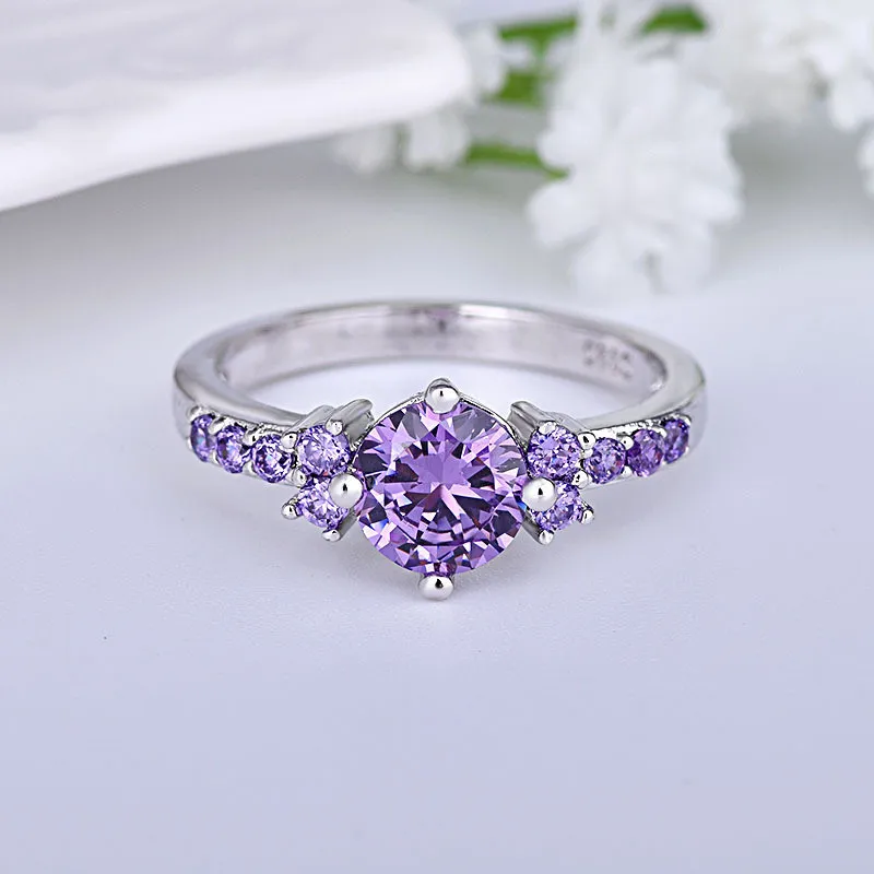 ZN Rings for Women Purple AAA Zircon Jewelry Engagement Wedding Ring Gift bijoux Size 6 7 8 9 10 Valentine's Day