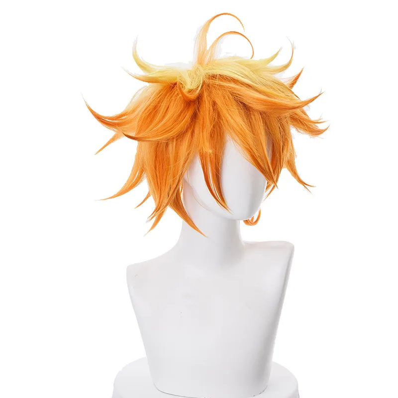 2019 Emma Cosplay Wig Anime Yakusoku no Neverland Women Orange Cosplay Wig 63194 The Promised Neverland Emma Cosplay