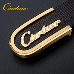 2023 ciartuar official store for men belt high quality new genuine leather cowskin trousers luxury copper buckle free shipping