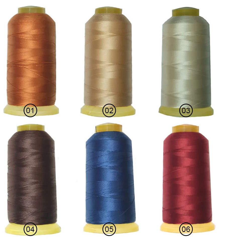 polyester rayon sewing threads 210D high tensility silk yarn 1500yards roll 10 rolls lot 42 colors option