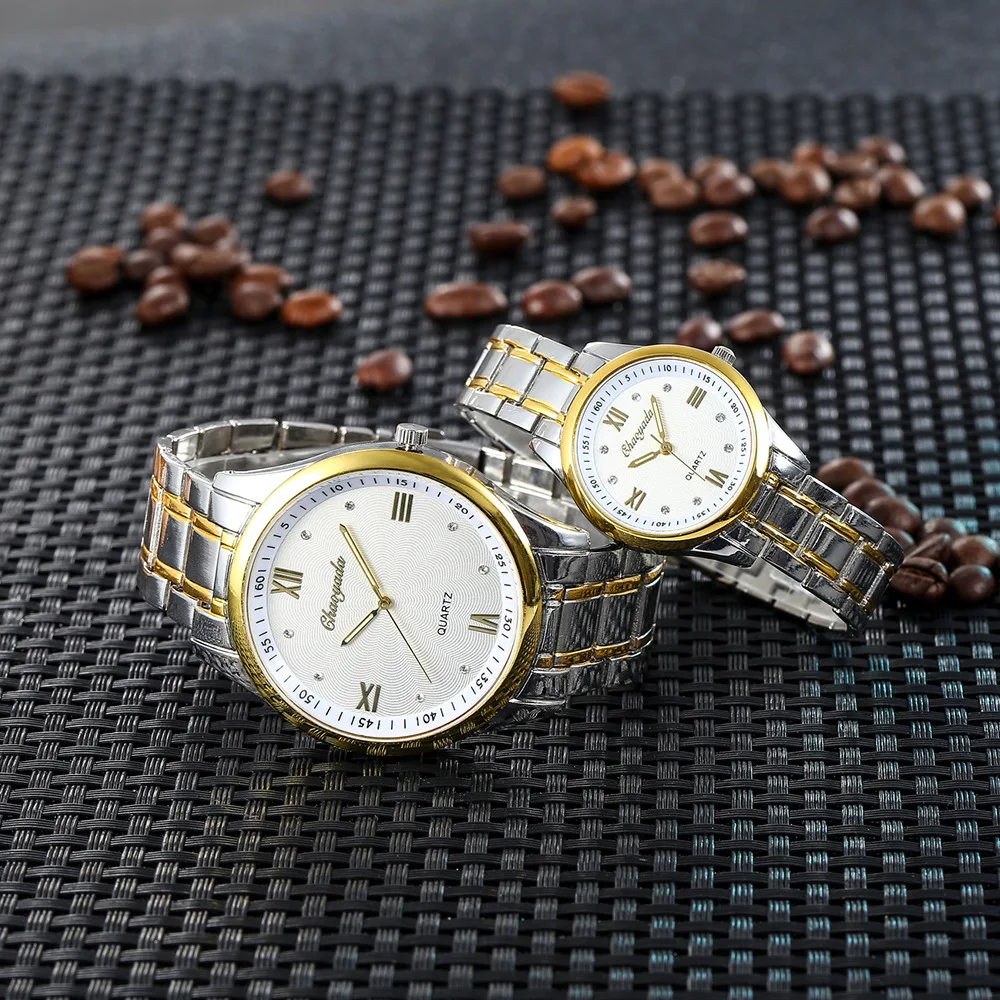 Chaoyada relógio de pulso feminino moderno, preto, quartzo, aço inoxidável, pulseira de relógio de alta qualidade casual para presente para mulheres