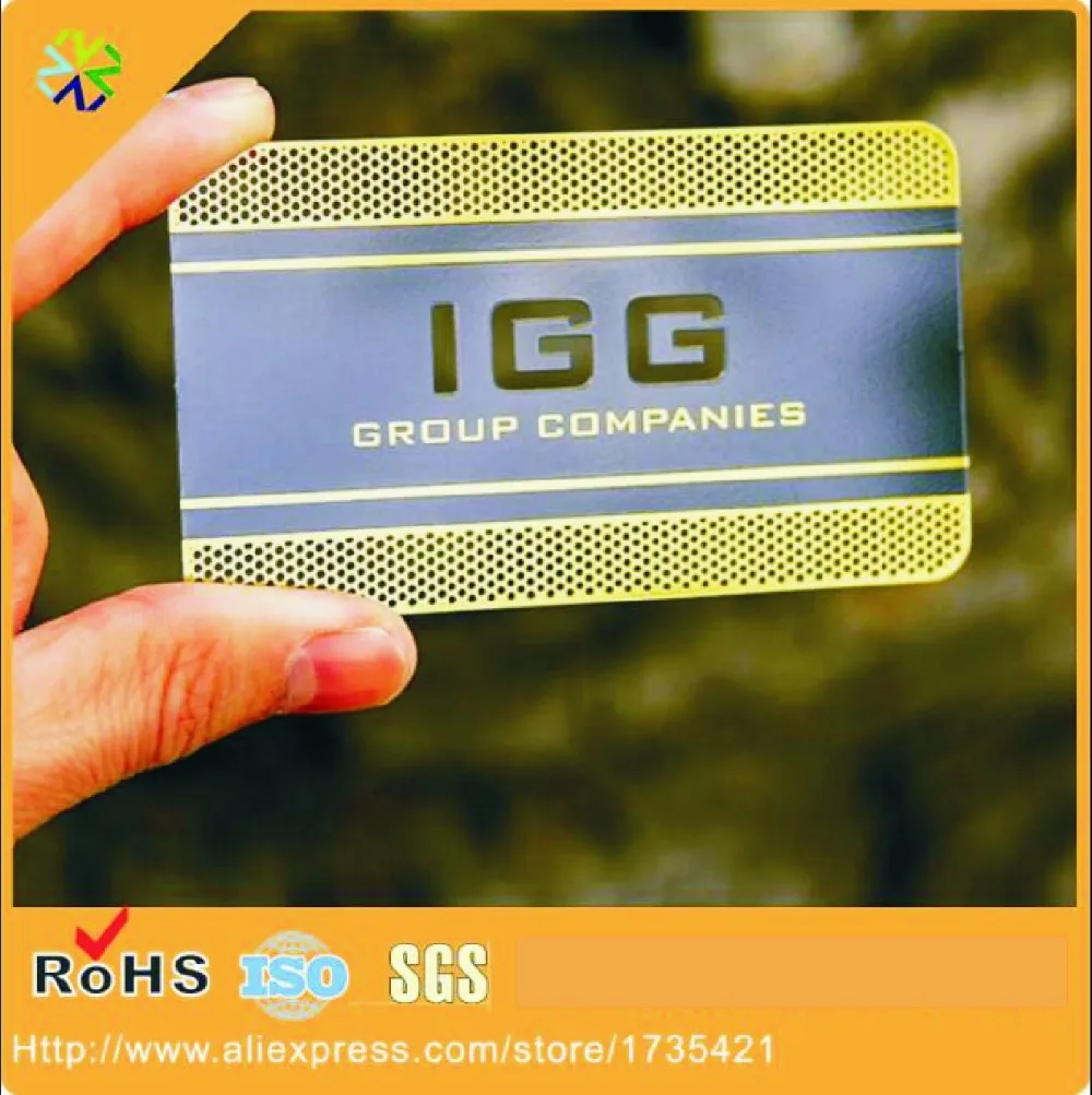 (200pcs/lot) China factory directly supply cheap custom laser cut metal business card