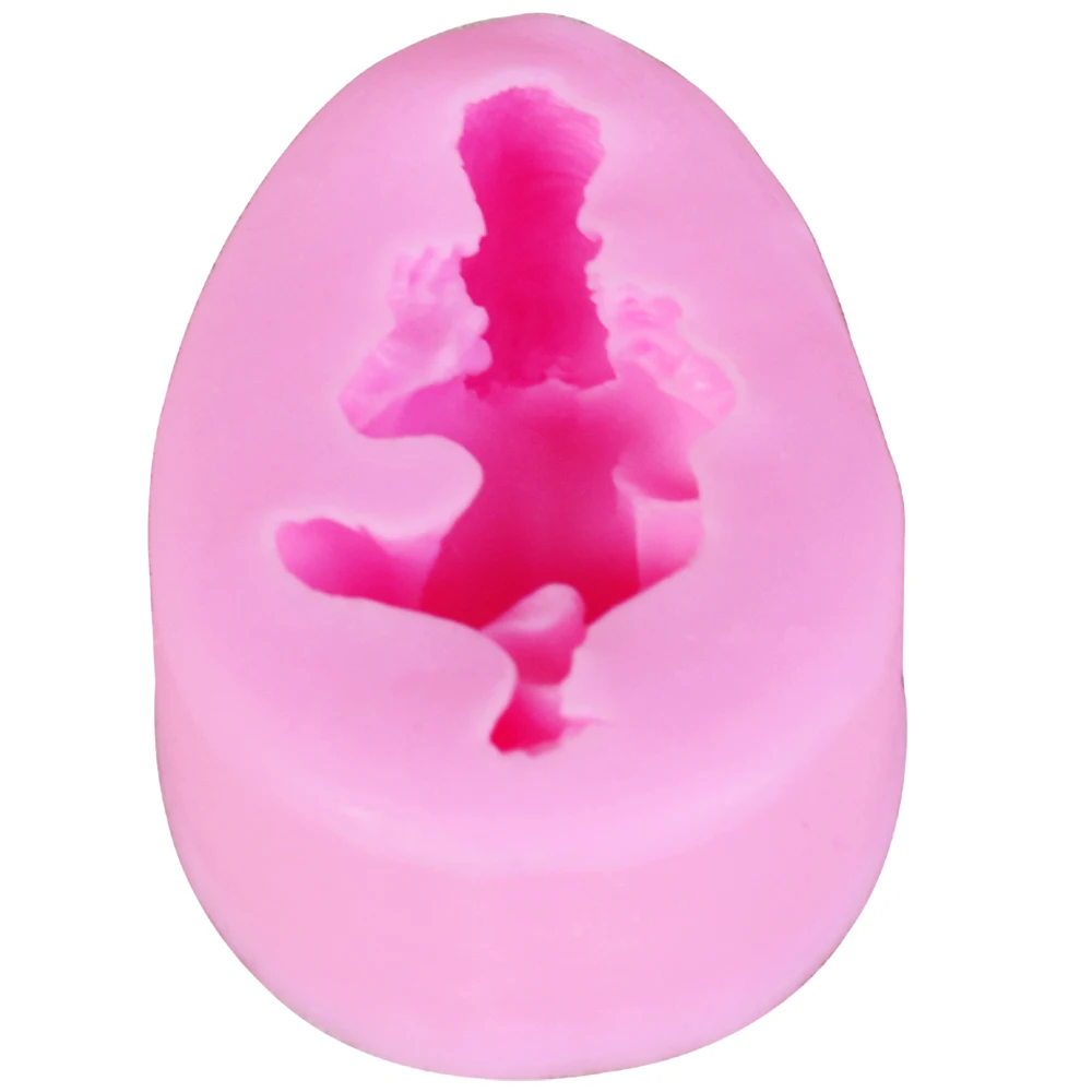 Byjunyeor M-C077 2PCS Sleeping Baby And Angel Wing UV Resin Silicone Mold Fondant Chocolate Candy Lollipop Crystal Epoxy Clay