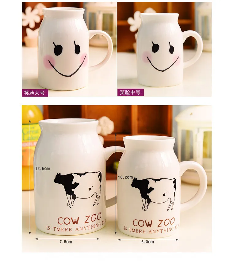 1PC Novelty Cute Cow Animal Milk Mug Ceramic Creative Coffee Porcelain Tea Cup Nice Gifts ND 019