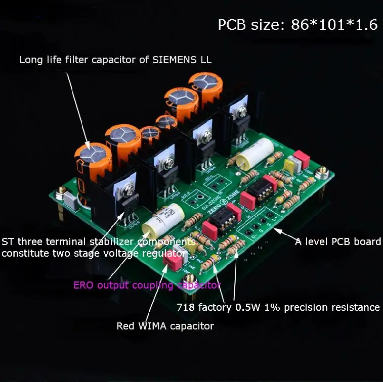 

DUAL-RIAA phono amplifier MM phono amplifier kit