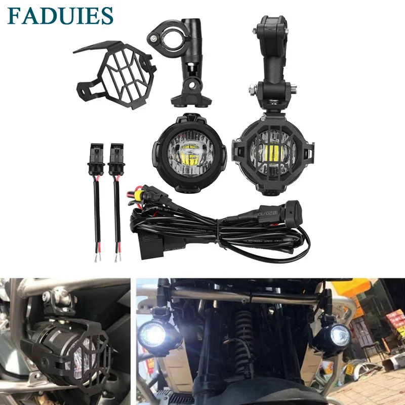

FADUIES Motorcycle LED Auxiliary Fog Light Driving Lamp with lamps include wire with relay For BMW R1200G R1200GS ADV F800GS