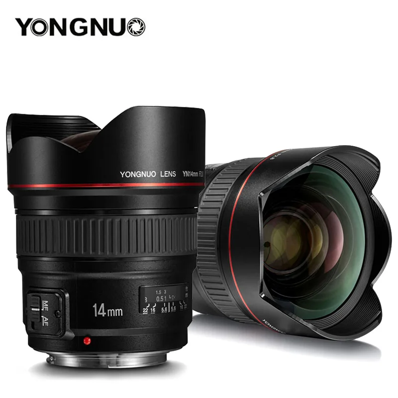 

YONGNUO YN14mm F2.8 Large Aperture AF/MF 114 Degree Diagonal Ultra-wide Angle Prime Lens for Canon Nikon Full Frame DSLR Camera