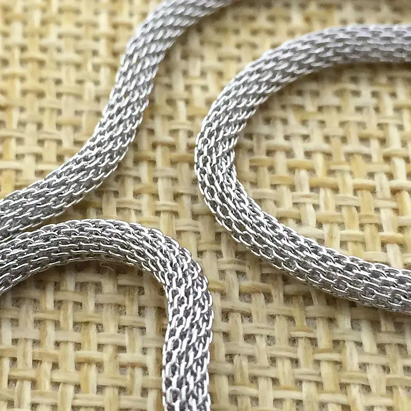 

Well made Durable Adjust length net chain 925 sterling silver