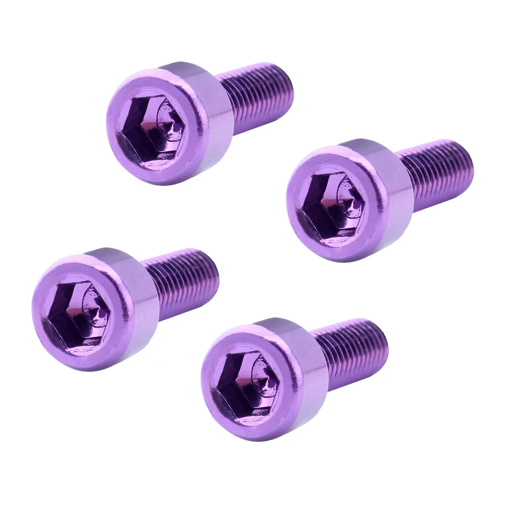 4 Pieces Water Bottle Cage Bolts Holder Screws Hex Socket Screws Aluminum Alloy Bicycle Accessories 7 Colors