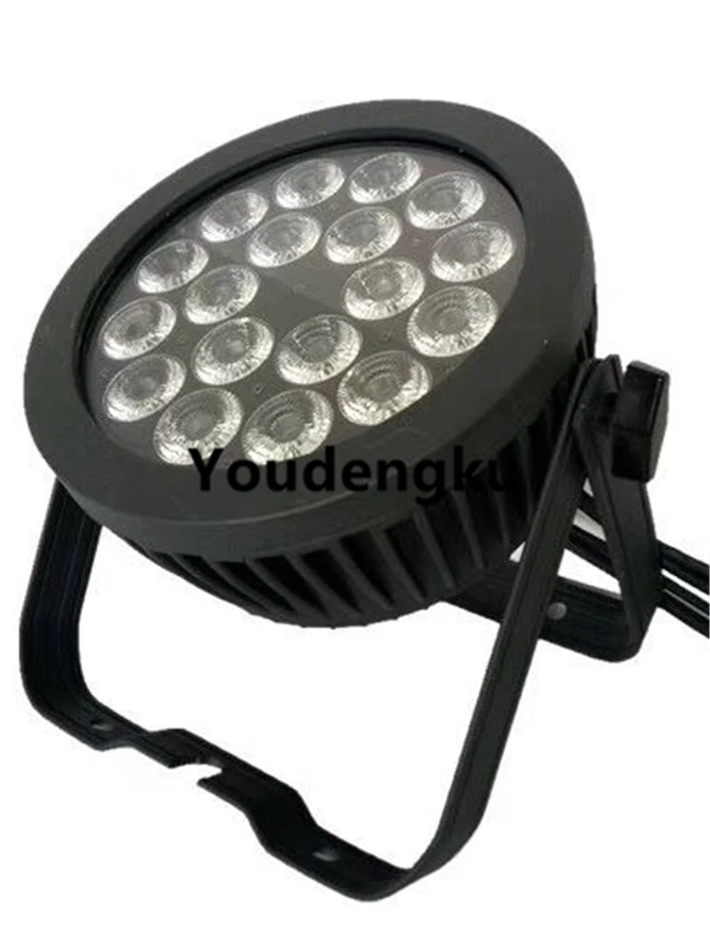 

4 pieces dj par quad DMX 18x10w rgbw 4in1 flat LED stage par light waterproof 18*10W LED Par Light