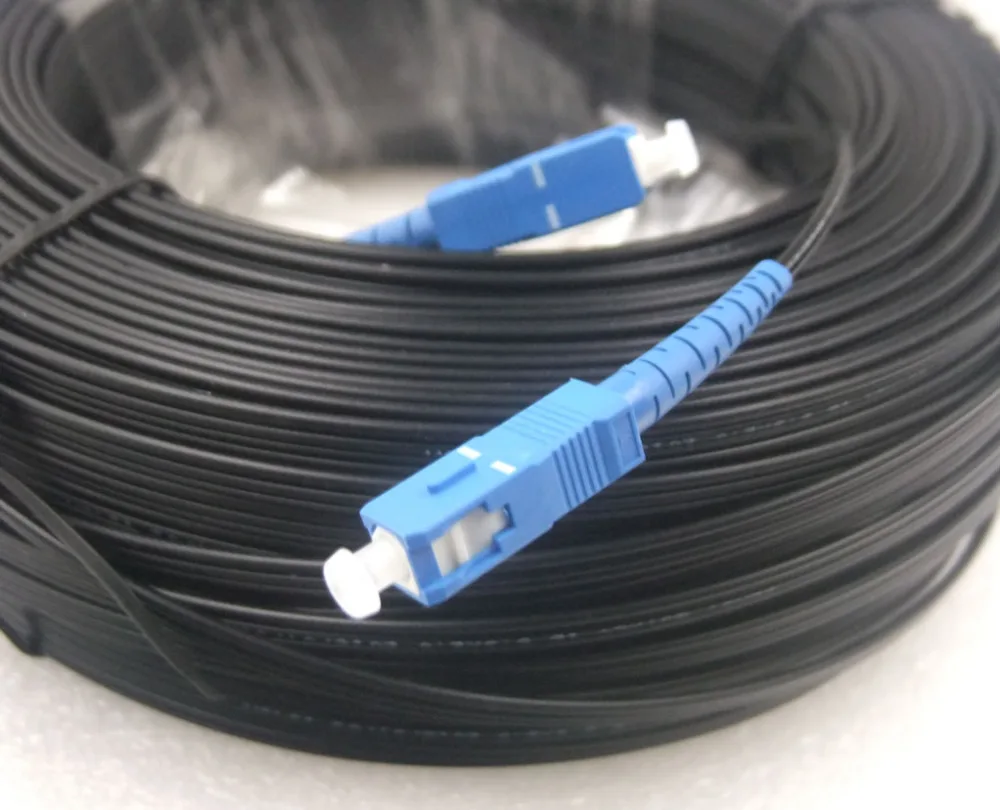 GONGFENG 100m NEW Single core 3 steel wire SC-SC Optical Fiber Jumper Pigtail Assembly line OutsideTelecommunication level 1PCS