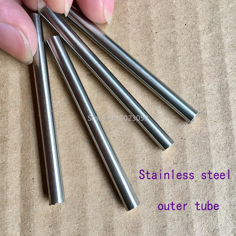 6mm Diameter DIY Knife Shank Mosaics Pin Rivets 9cm Length Nail Brass Tube+steel Tube #604