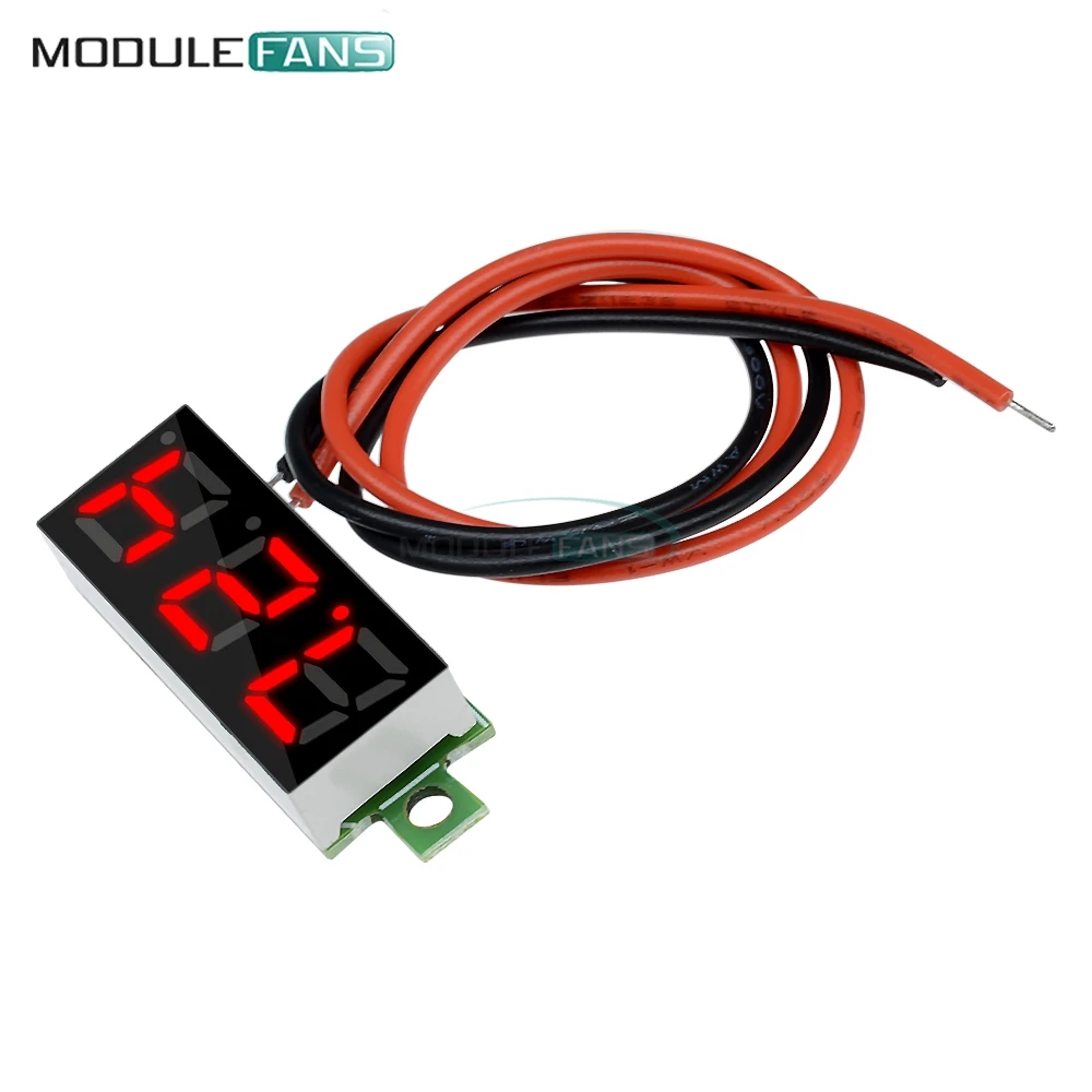 ROT 0,28" 0,28 Zoll Super Mini Digital LED Auto Voltmeter Spannung Volt Panel Meter Batterie Monitor Modul Board DC 3,5V-30V – Detail 4