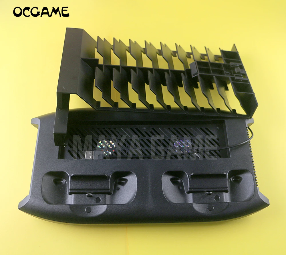 

OCGAME Vertical Charging Stand Cooling Fan with 18 Discs Storage Tower Mount for Xbox One X Game Console