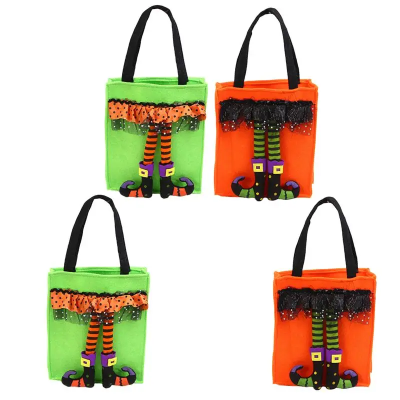 Halloween Candy Bag Lovely Lace Skirt Portable Trick or Treat Bag Tote Gift Bag Gift Bags Halloween Party Favor Supplies