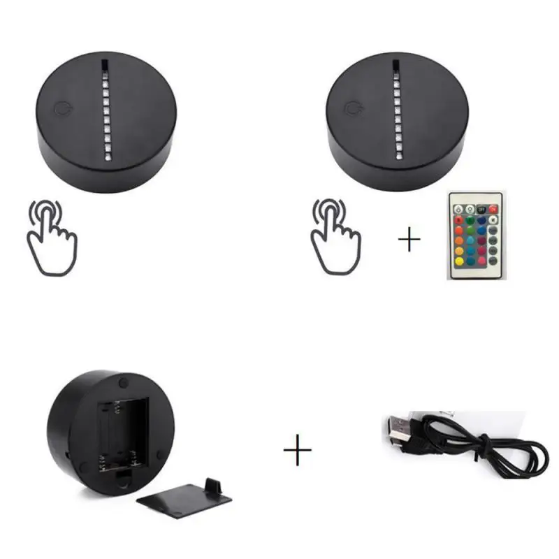 Dinosaur 3d Night Lamp Colorful  Moderne Desk Lamp Touch Remote controlled Led Visual Gift Table Lamps For Living Room